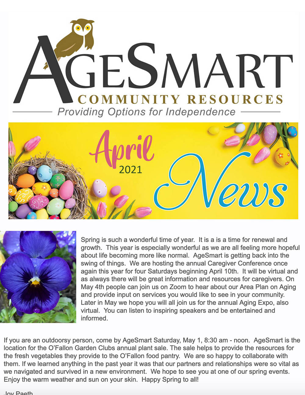 April 2021 Newsletter