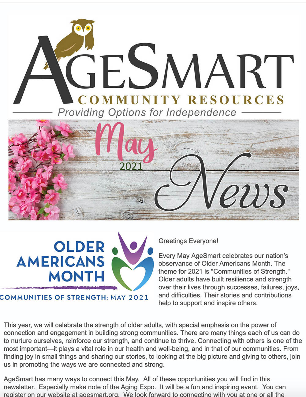 May 2021 Newsletter