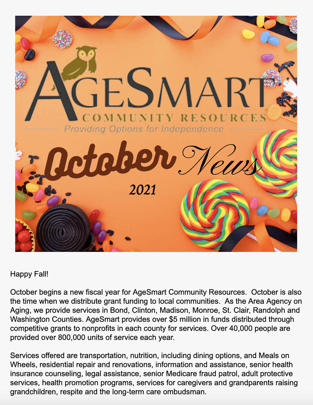 October 2021 Newsletter