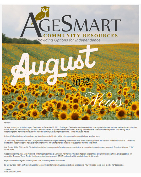 August 2022 Newsletter