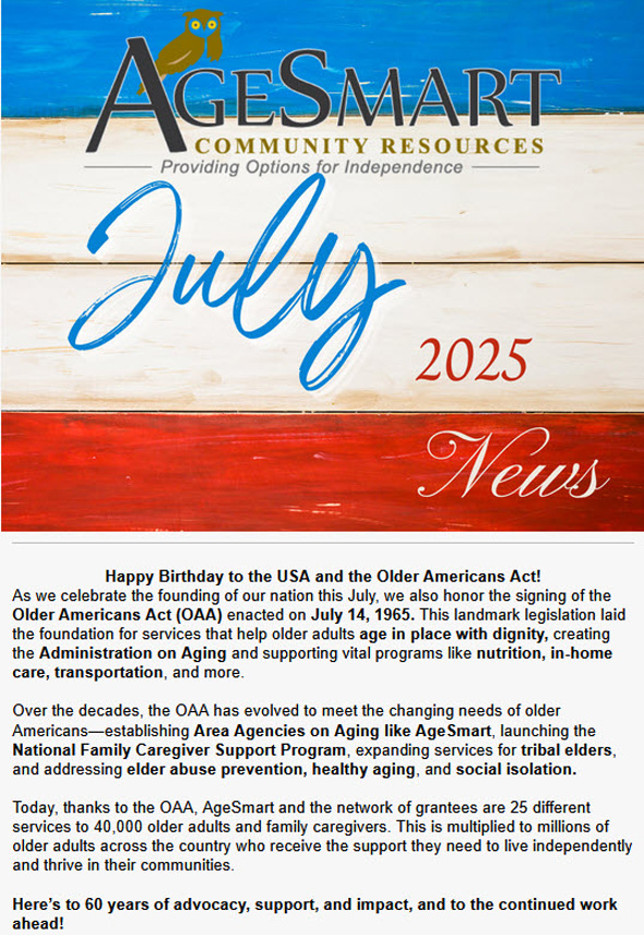 July 2025 Newsletter